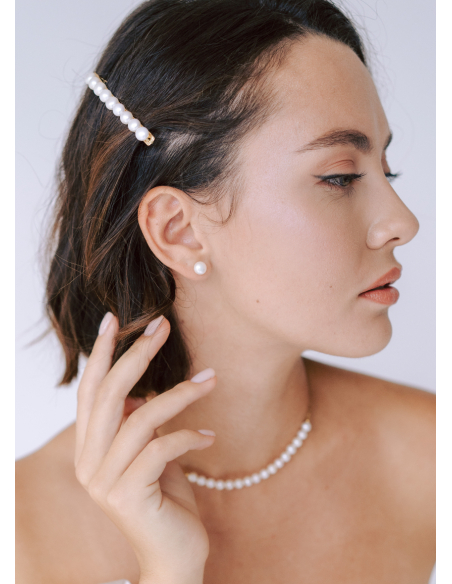 Barrette cheveux "Léa" avec perles eau douce