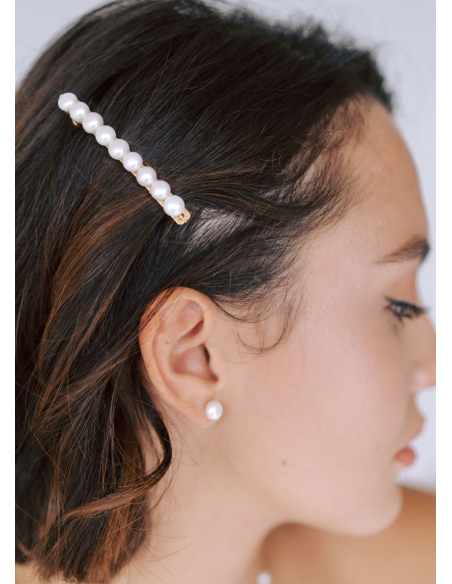 Barrette cheveux "Léa" avec perles eau douce