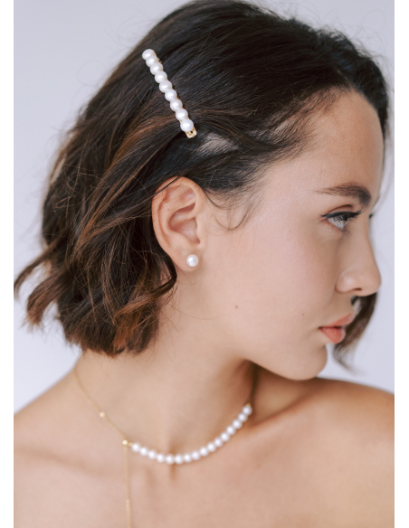 Barrette cheveux "Léa" avec perles eau douce