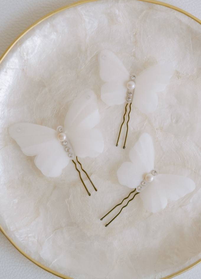 Trio de pics à chignon "Gisèle" avec...