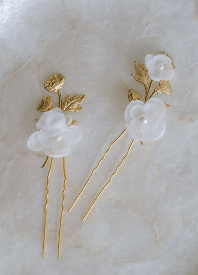 Duo de pics à chignon "Sofia" avec...