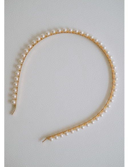 Serre tête couronne "Ofelia" avec perles