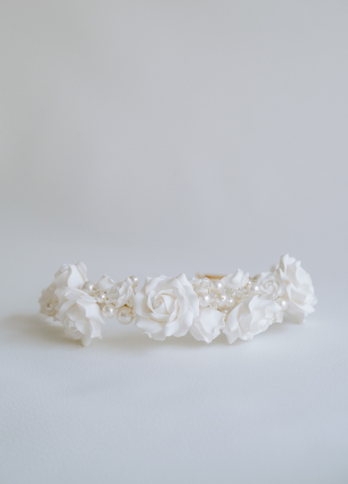 Couronne mariage moderne "Rosie" avec...