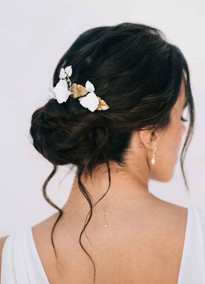 Pics "Nora" avec fleurs porcelaine...