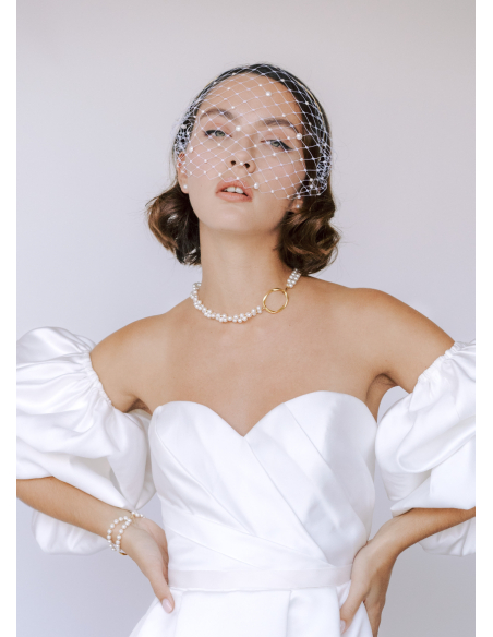 Voilette mariée "Julia" avec perles