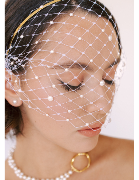 Voilette mariée "Julia" avec perles
