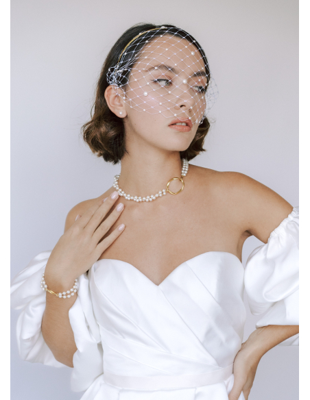Voilette mariée "Julia" avec perles