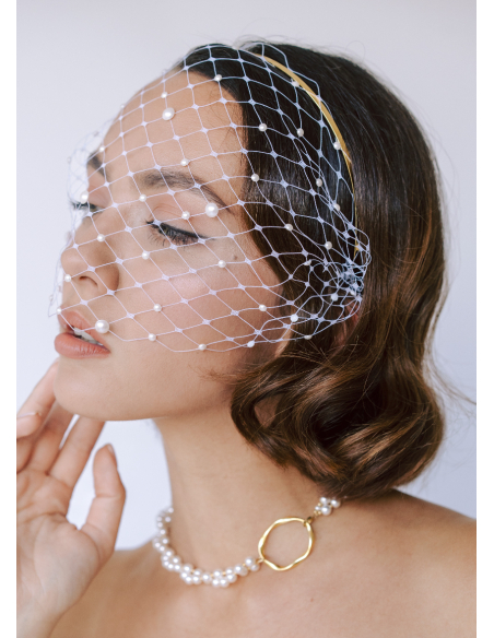 Voilette mariée "Julia" avec perles