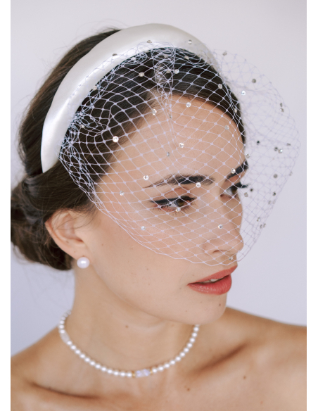 Voilette mariée "Valentine" avec serre tête
