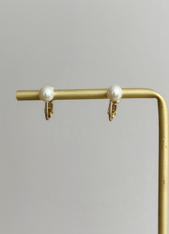 Clips oreilles mariage perles