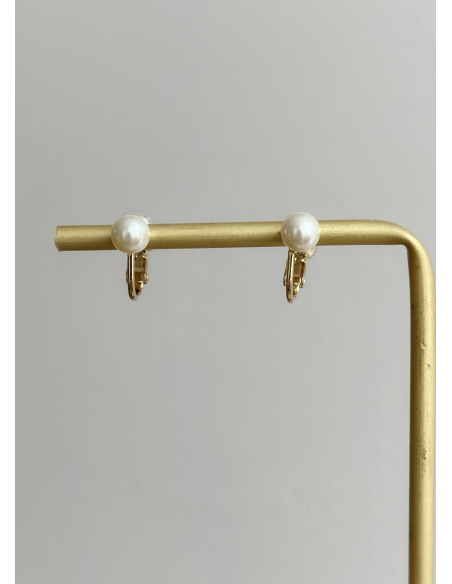 Clips oreilles mariage perles