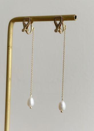 Boucles Clips oreilles perles Sacha 2