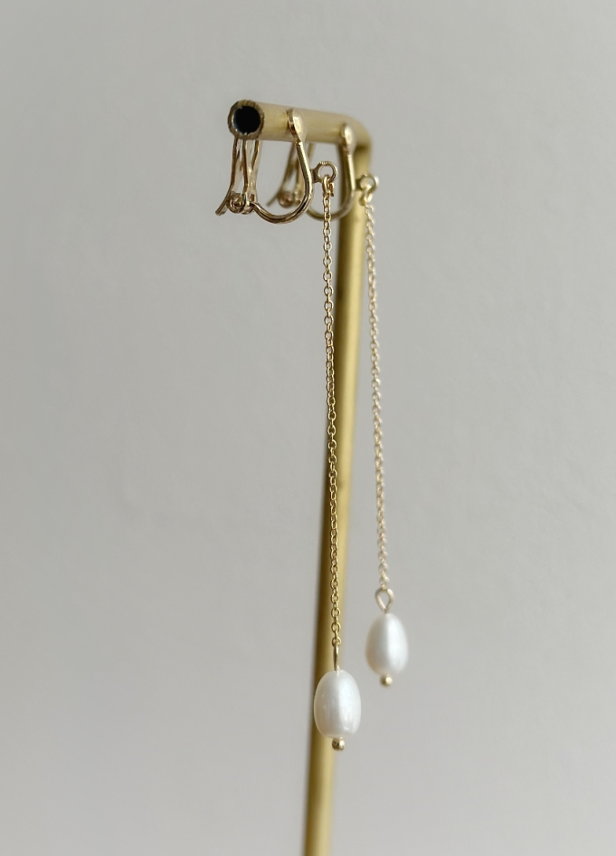 Boucles Clips oreilles perles Sacha