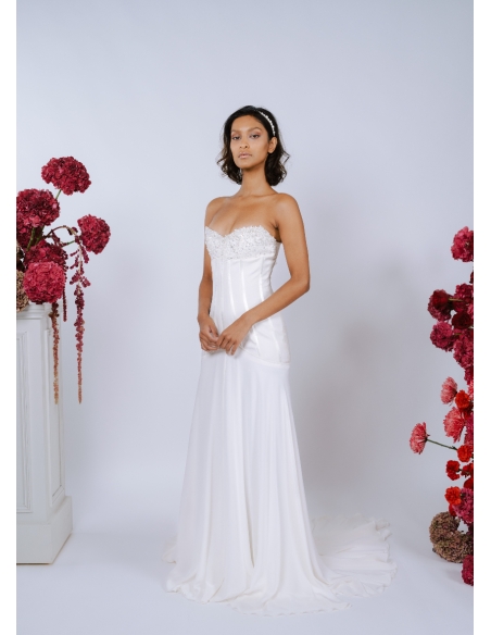 Serre tête couronne "Stella" avec perles eau douce