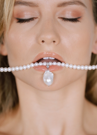 "Stella" Collier choker en perles d'eau douce 2