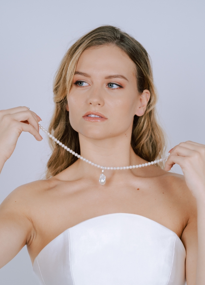 "Stella" Collier choker en perles...