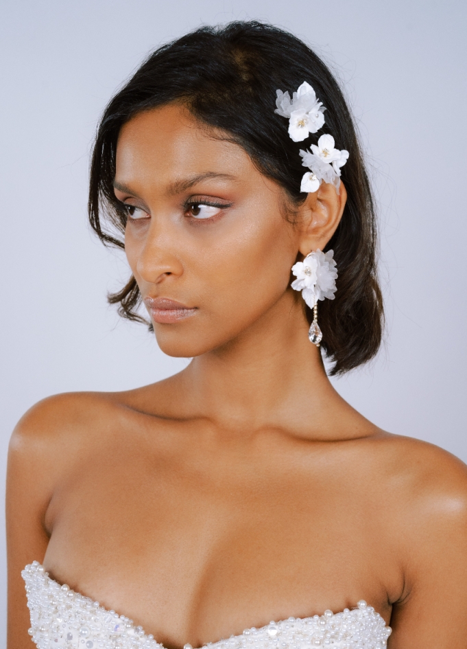 Boucles d'oreilles mariée "Florella"...