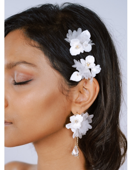Duo de pics à fleurs "Florella" pour votre chignon de mariée