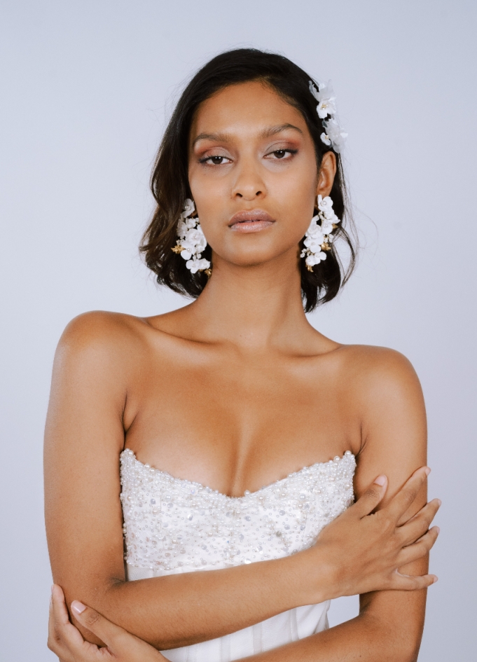 Boucles d'oreilles mariée "Giovana"...