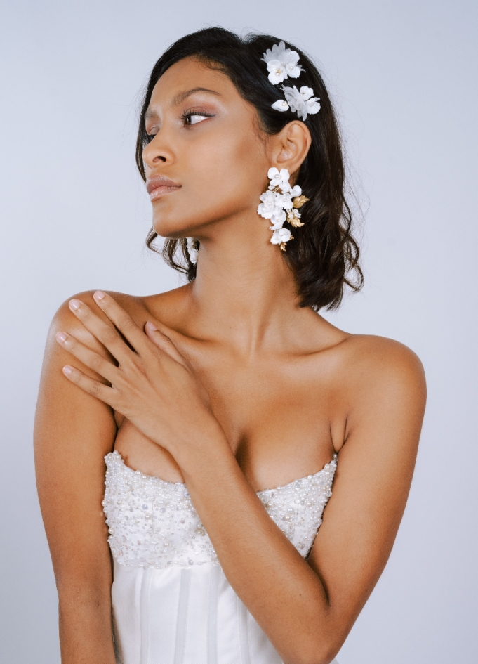 Boucles d'oreilles mariée "Giovana"...