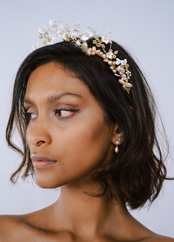 Couronne coiffure mariage "Aurora"...