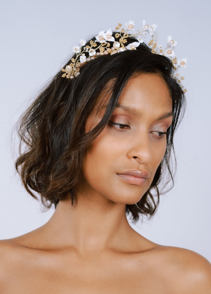 Couronne coiffure mariage "Aurora"...