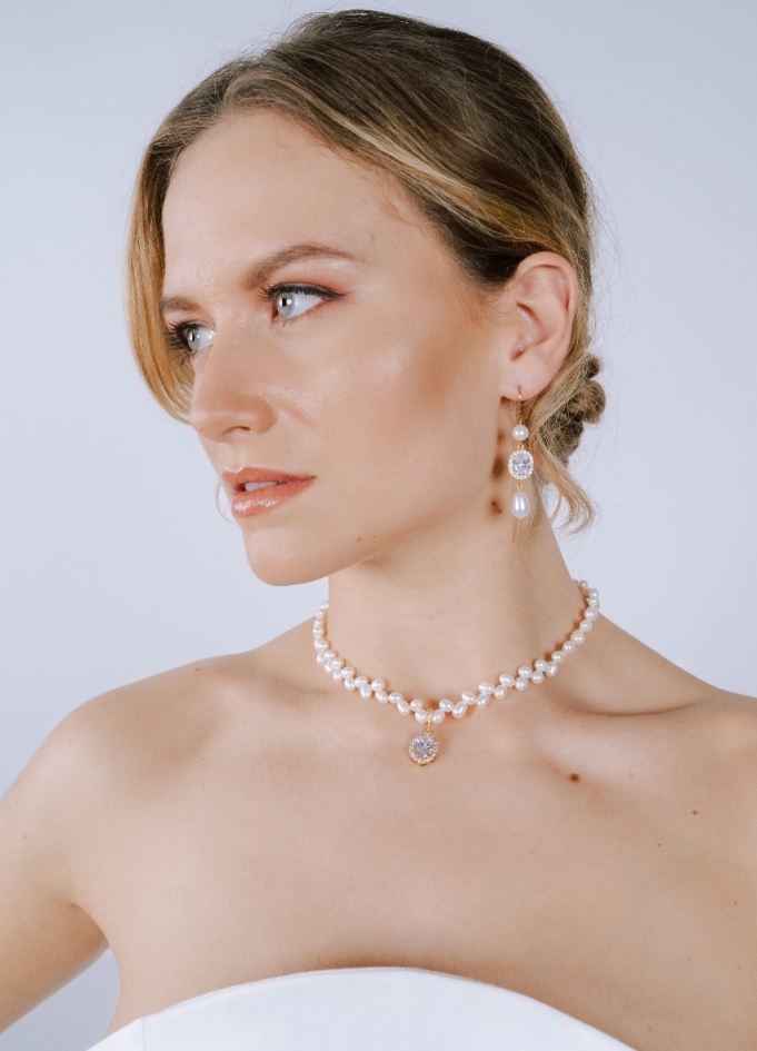 "Isabella" Collier en perles d'eau...