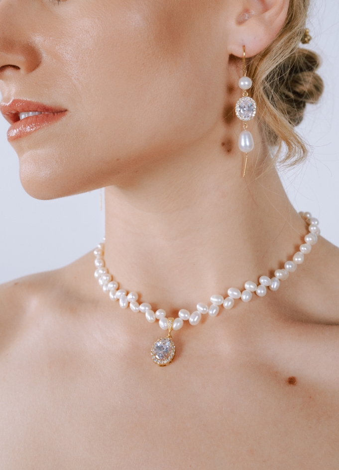 Boucles d'oreilles mariée "Isabella"...