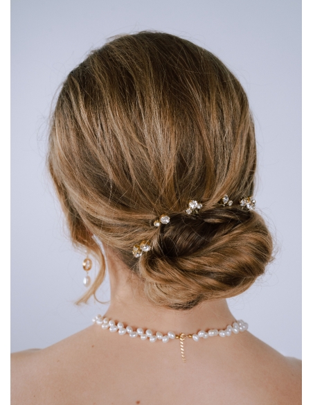 Lot de pics en cristal "Isabella" pour votre chignon de mariée