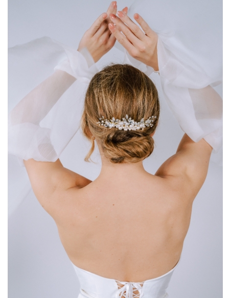 Peigne de mariée "Ellie" avec perles nacrées et cristaux