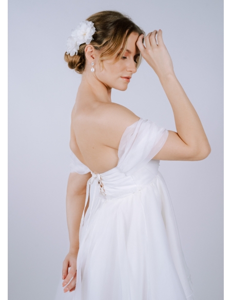 Barrettes cheveux "Maïa" avec fleurs en soie