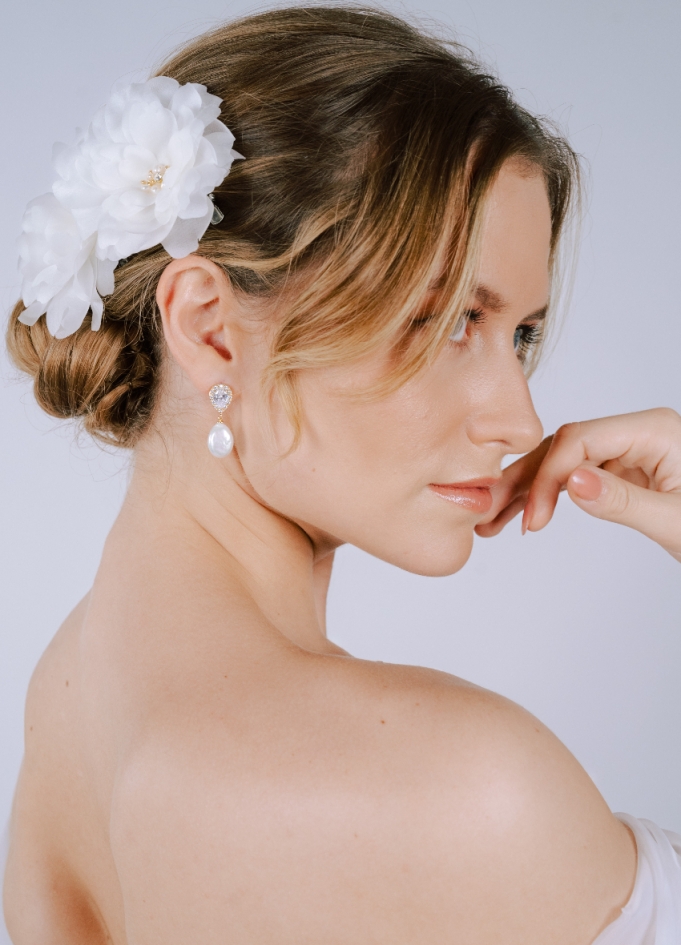 Boucles d'oreilles "Maïa" avec perles... Boucles d'oreilles "Maïa" avec perles...