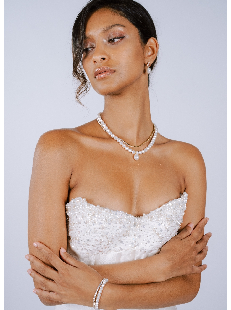 Ensemble Bijoux Mariage Strass Argenté - Collier Et Boucles D'oreilles, Pour Femme, Mariée, Occasions Formelles