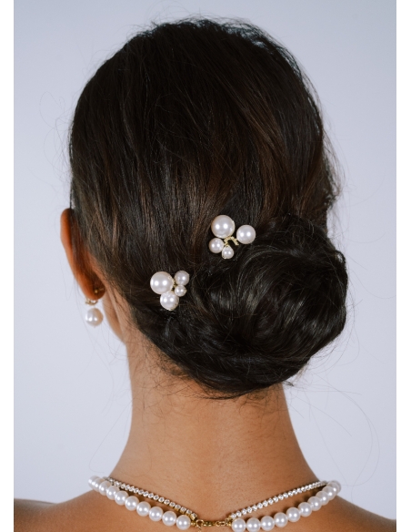 Lot de 2 Pics à chignon "Gina" pour coiffure minimaliste