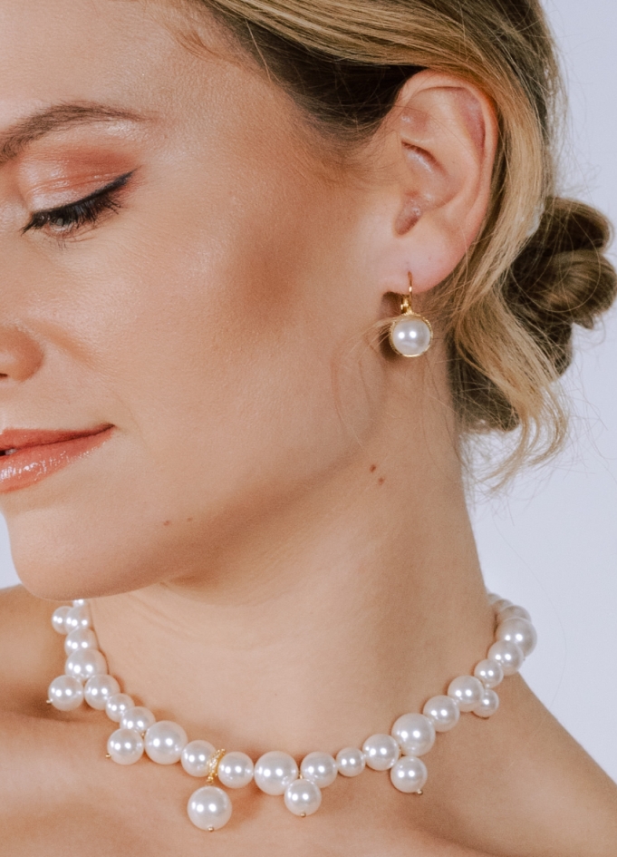 Boucles d'oreilles mariée "Maria" au...