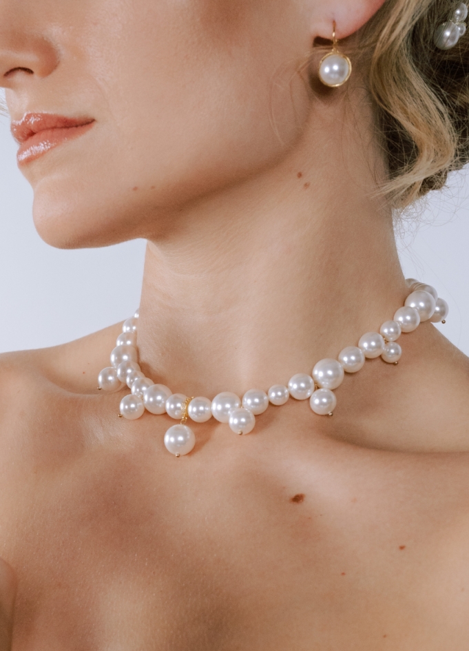 Boucles d'oreilles mariée "Maria" au...