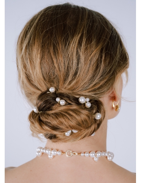 Lot de 8 Pics à chignon "Maria" pour coiffure perlée