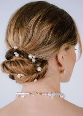 Lot de 8 Pics à chignon "Maria" pour coiffure perlée 2