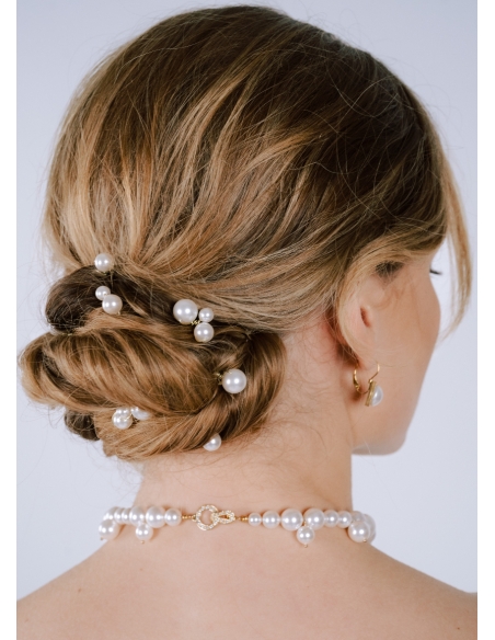 Lot de 8 Pics à chignon "Maria" pour coiffure perlée