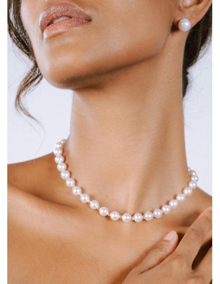 "Camilla" collier de mariée avec perles et noeud à nouer