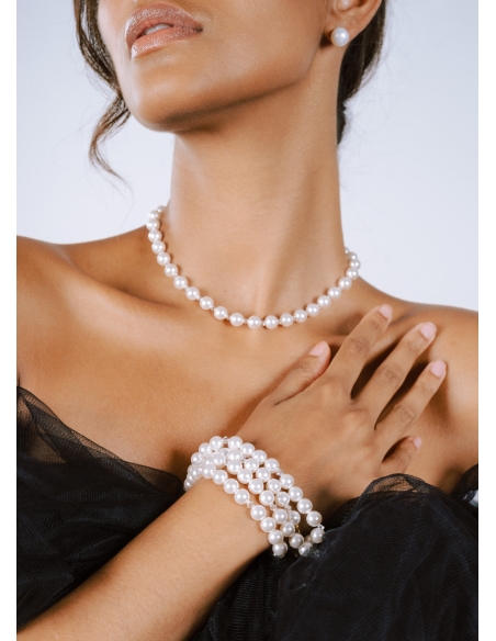 "Camilla" collier de mariée avec perles et noeud à nouer