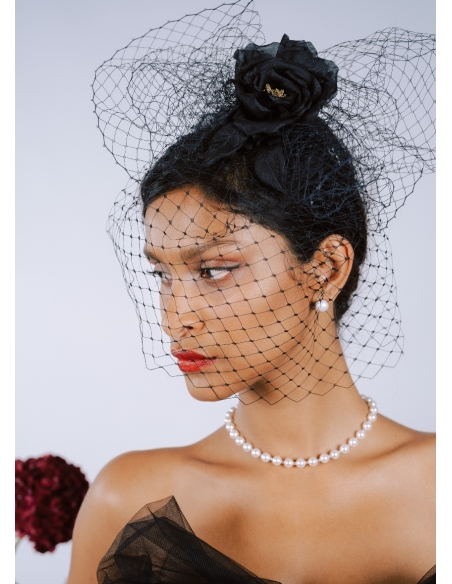 "Camilla" collier de mariée avec perles et noeud à nouer