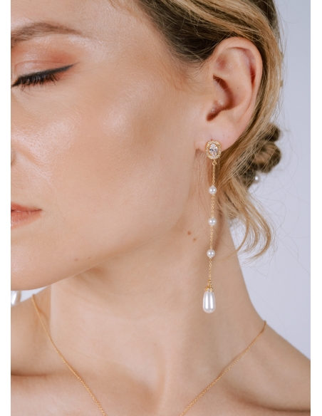 Boucles d'oreilles "Flavia" longue et moderne