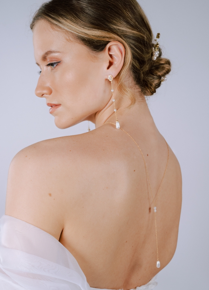 Boucles d'oreilles "Flavia" longue et...