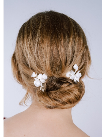 Duo de pics à chignon "Anita" pour votre chignon de mariée