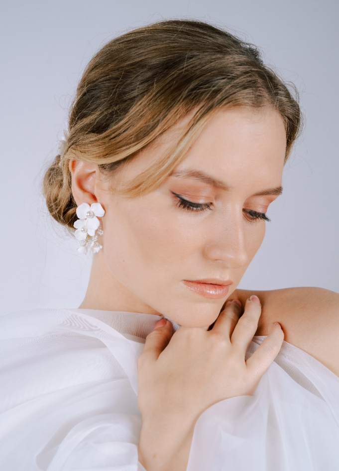 Boucles d'oreilles mariée "Anita"...