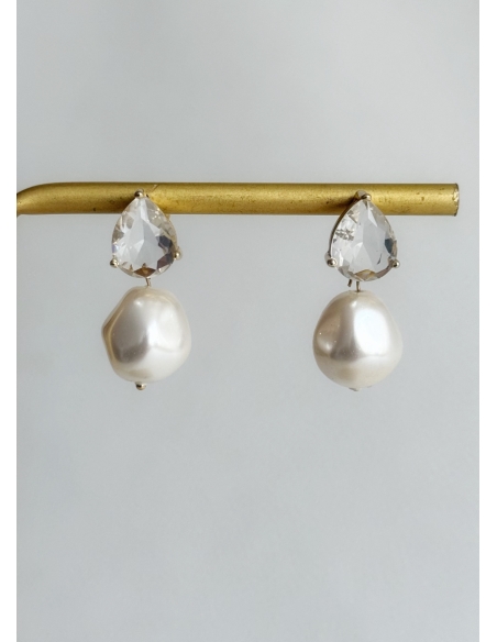 Boucles d'oreilles mariée "Gina" au charme moderne et chic