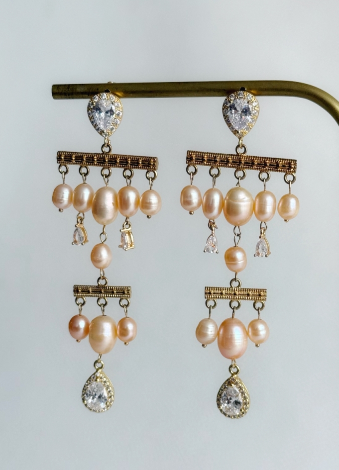 Boucles d'oreilles pendantes "Aurore"...