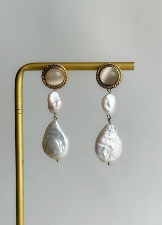 Boucles d'oreilles "Alva" moderne et minimalise 2