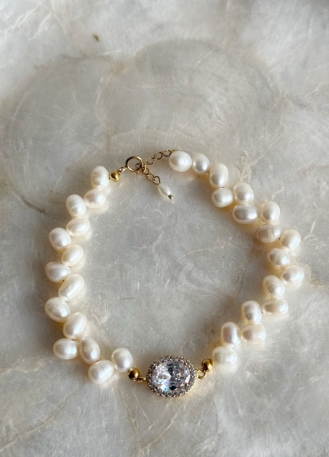 Bracelet mariage "Isabella" avec perles d'eau douce et... 2